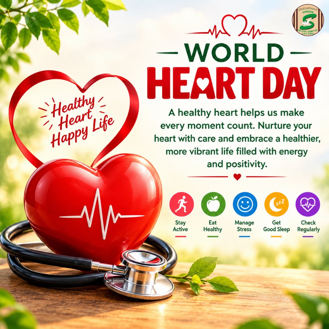 GreenSwelfares's tweet photo. * Awareness of risks, symptoms and choices
* Trainings to save lives in emergencies.
* Free screenings in underserved rural areas.
Collective actions ➔ Better chances ➔ Healthier hearts. 
Happy World Heart Day 2026! https://t.co/lBdVEI8SSy