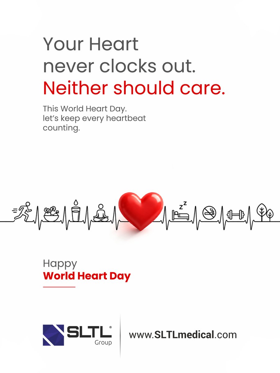 sltlmedical's tweet photo. Your heart works 24/7, through meetings, meals, workouts, stress and everything in between. ❤️

This #WorldHeartDay, move more, eat better, stress less and don’t ignore the signs.

Your heart shows up every day. Show up for it.

#DontMissABeat #HeartHealth https://t.co/xst0UZ5wcV