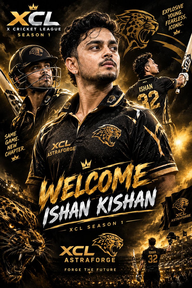 XCRICKLEA6's tweet photo. 🚨 WILDCARD ALERT! A NEW EXPLOSION IS HERE! 🚨

💥 WELCOME, ISHAN KISHAN! 🚀

The explosive wicketkeeper-batter joins Astraforge for XCL S1 with fearless intent!Get ready for massive sixes, lightning-fast action, and unforgettable moments!🔥

Owner: @KINGMAKER_005 

#XCL #SEASON1 https://t.co/Qi2nxNbdTR