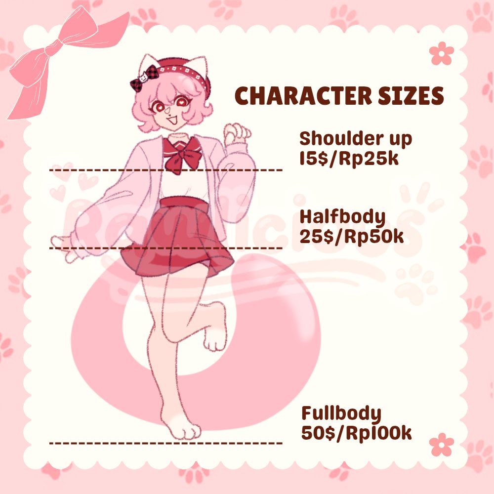 Rawlicious69's tweet photo. Hey guys guess what. I redid my art commission sheets FINALLY 🩷🩷🩷🩷🩷

I accept payments through PayPal, Gopay, Shoppeepay, any Indonesian banks, or other means to transfer money overseas!!!

#crk #commissionsopen
Extra info below👇 Please read!!! https://t.co/id7Ag7P22W