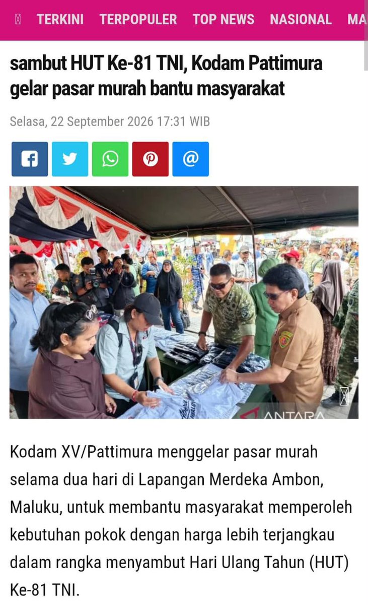 cucu_indra's tweet photo. TNI tampil sebagai solusi, bukan sekadar simbol. Masyarakat pedalaman menikmati faedah konkret dari setiap kegiatan yang dilaksanakan.

Wujud Nyata Kepedulian https://t.co/AdNMKv93rG