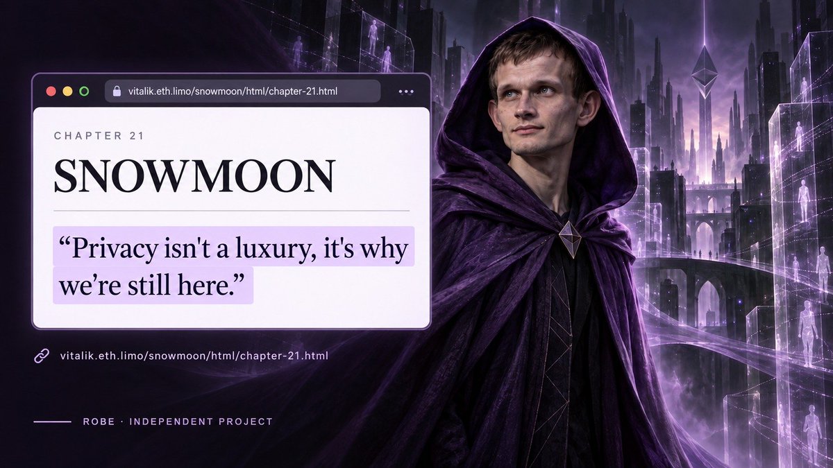 Whale_Matrix's tweet photo. 🔥 PRIVACY ROBE — THE MARKET IS OPEN
Privacy Robe is building private crypto swaps on Ethereum with Uniswap liquidity, giving traders a way to keep their trading intentions private.
$ROBE is already live on Ethereum. 👀
🟣 CA:
0x5bf0dcc185fbc19d1f380cae5c8b564c7f55
🌐 Website: https://t.co/jRuh5AAhgI⁠�
🐦 X:https://t.co/nHBfmvCuzq⁠�
