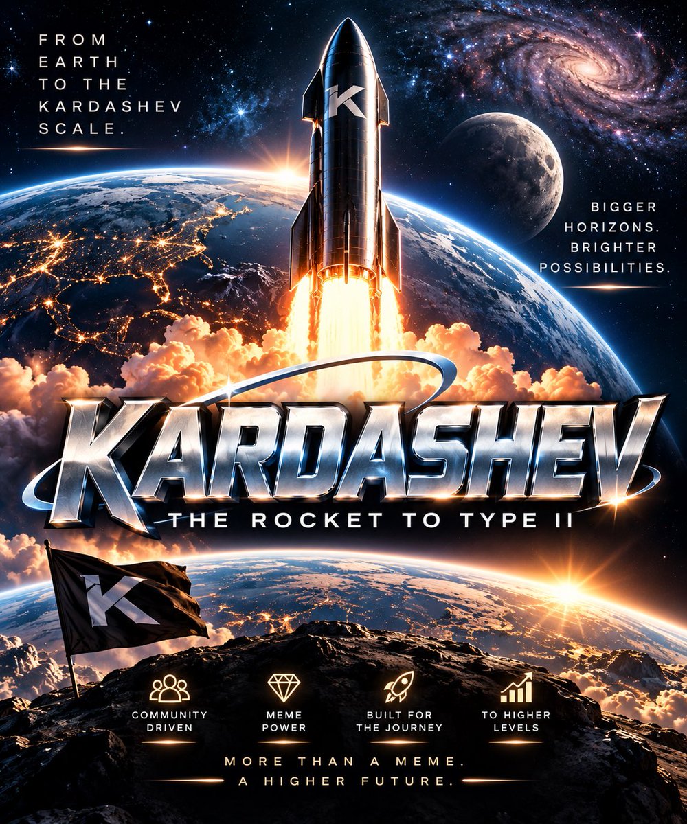 Carissasol's tweet photo. 🚀 KARDASHEV IS READY FOR LIFTOFF 🚀

THE ROCKET IS FUELED.
THE ENGINES ARE HOT.
THE DESTINATION? THE KARDASHEV SCALE. 🌌

🪐 $KARDASHEV
🚀 MEME POWER
🌕 COMMUNITY DRIVEN
⚡ BUILT FOR THE JOURNEY

From Earth to the stars — WE’RE GOING UP.

🚀CA: $KARDASHEV 
❤️‍🔥Check out @beffjezos PAGE

#KARDASHEV #Crypto #MemeCoin #Solana #ToTheMoon #CryptoCommunity
