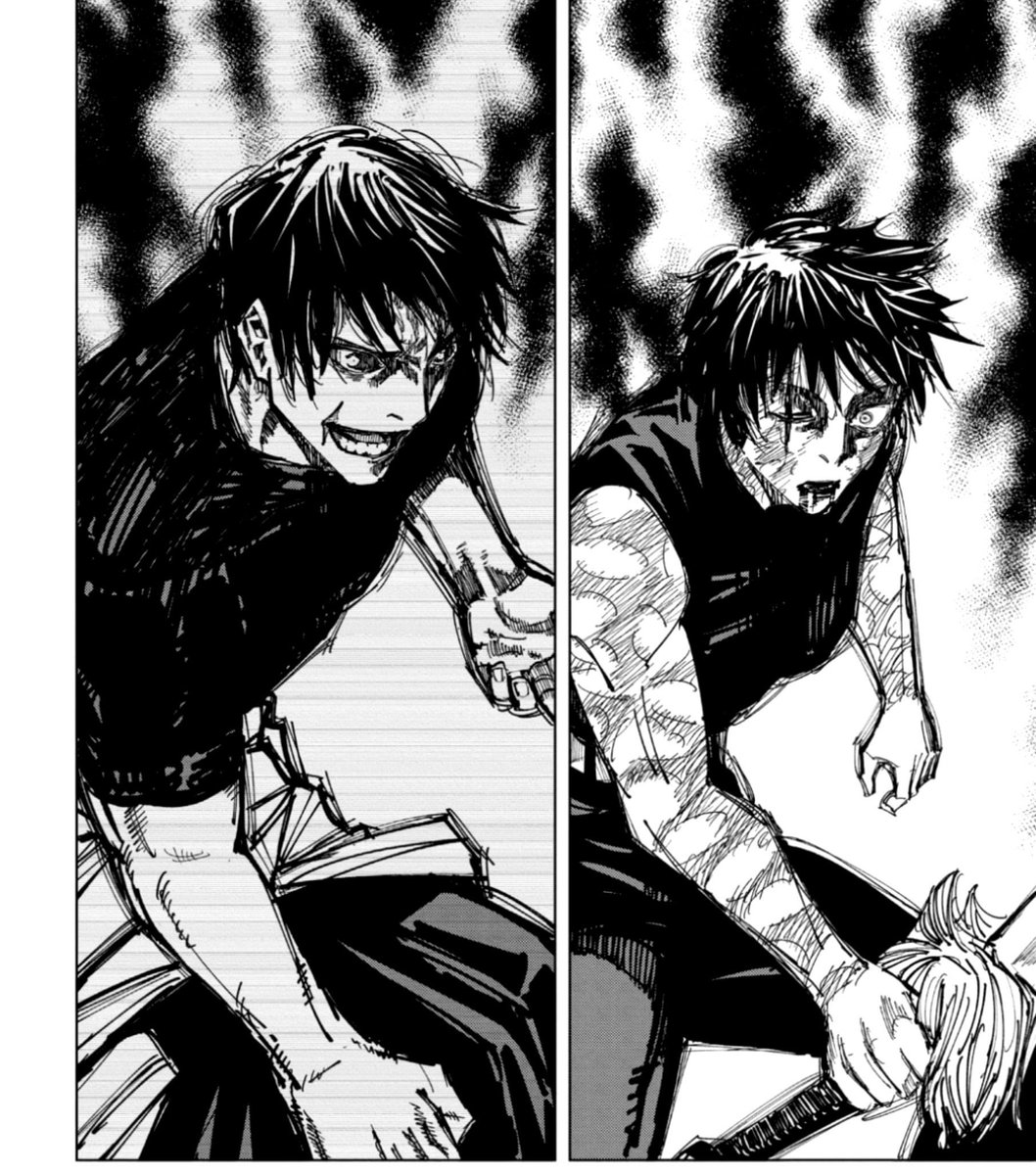 anid0m's tweet photo. Maki hated herself for being born without cursed energy, while Toji embraced it and turned it into his greatest weapon.
The difference between Maki and Toji was never their Heavenly Restriction, but how they viewed it. https://t.co/fxhNEasejZ