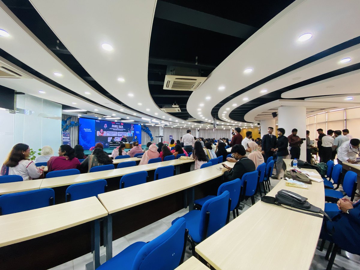 TravelWireX's tweet photo. 📍 Reporting from Daffodil Smart City

Media Buzz 2026 has officially kicked off at the International Conference Hall. The two-day event brings together students and media professionals.

#MediaBuzz2026 #DIU #JMC @MoJoJamil https://t.co/V9dJMLWlaQ