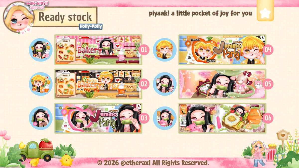etheraxl's tweet photo. ៸ യ   💭  help retweet?  ₊  𓄹

౿ ⊹ 🎀🖇 𖠗  hemll—O ʚ ˚ ⊹ ꒰  mellonions 🧁☘️  ada ready stock layout chibi nezuko dan zenitsu ◍ bisa kamu jemput  🌸 ₊˚⊹  dengan harga yang tertera dibawah. xx . . scroll dowm and grab yours! ⸝⸝  🥣🧸 ⊹ ꒱

♡  . .   ꒰   💌 #bealanja https://t.co/RpEdks7ESI