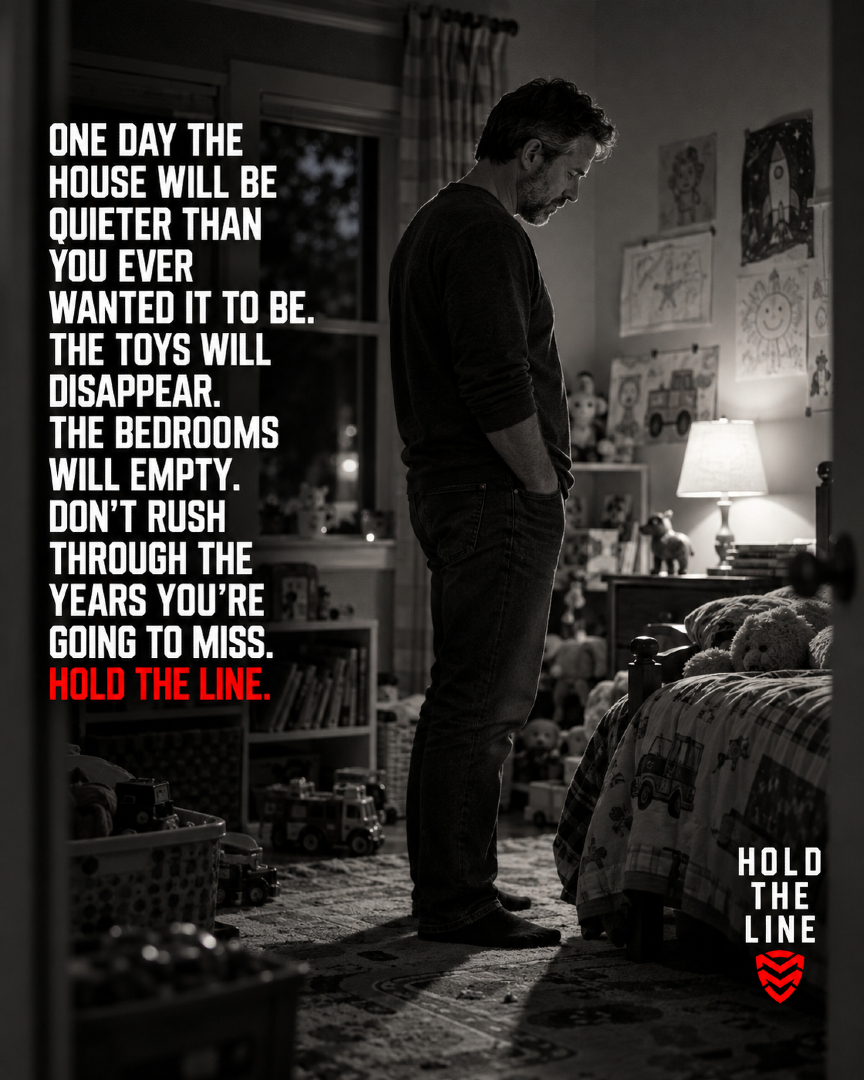 MMC_Brotherhood's tweet photo. The noise in your house will not last forever. One day the toys are gone and the rooms are quiet. Don't rush the years you'll ache for later. If this hit you, be a little more present tonight.

#HoldTheLine #MMCBrotherhood #Fatherhood #Parenting #FamilyLife #CherishTheMoment #Dads #UncommonMan