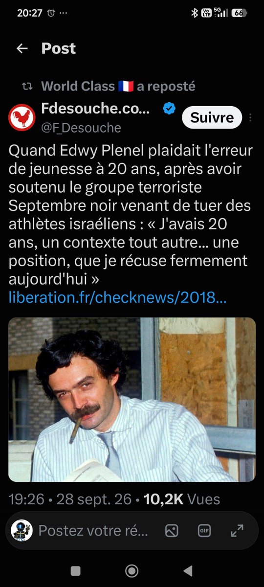 roadsterblack's tweet photo. @edwyplenel Donnez nous les preuves pauvres tâche que vous êtes ! Et même si ces écrits étaient vrai ,il avait 17 ans ! Lol de toute façon vous pouvez sortir tt ce que vs voulez sur le RN on votera pour eux ! 🇲🇫 Un petit rappel que je partage sur vos dire ! https://t.co/PX1w7nCUeC