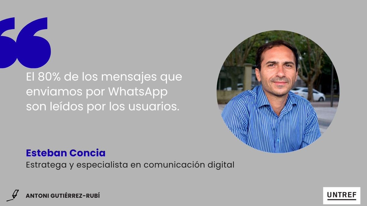 ideograma's tweet photo. 💬 En la Diplomatura en Comunicación Política y Campañas Electorales que dirige @antonigr en @UNTREF, @EstebanConcia destacó el potencial de WhatsApp para comunicarse con la comunidad: es el canal más efectivo para que los mensajes lleguen. https://t.co/5Dd9YUPNAZ