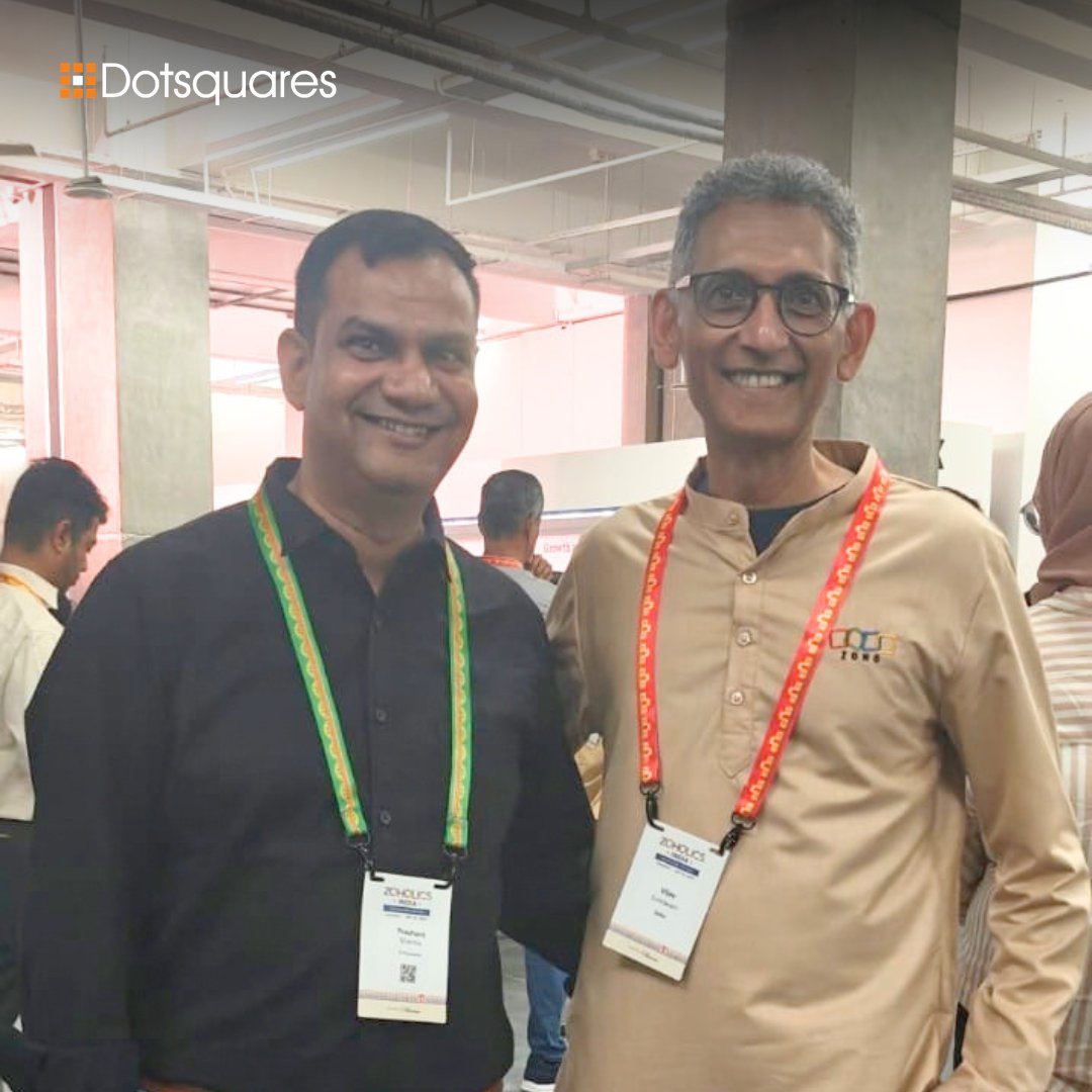 dotsquares's tweet photo. Innovation, Collaboration & the Future of Business Technology!

Prashant & Jaisika from Dotsquares India Team, attended Zoholics 2026 at Zoho Headquarters, Chennai, gaining valuable insights into the evolving world of AI, automation, and business technology.

From engaging discussions and meaningful networking to exploring the latest innovations across the Zoho ecosystem, the event was a great opportunity to exchange ideas, build connections, and discover new possibilities for growth.

We look forward to turning these insights into impactful solutions and strengthening our journey of innovation and collaboration.

Inspired by innovation. Driven by possibilities. Ready for what's next.

#Dotsquares #Zoholics2026 #Zoho #AI #Automation #BusinessTechnology #DigitalTransformation #Innovation #Networking #BusinessGrowth