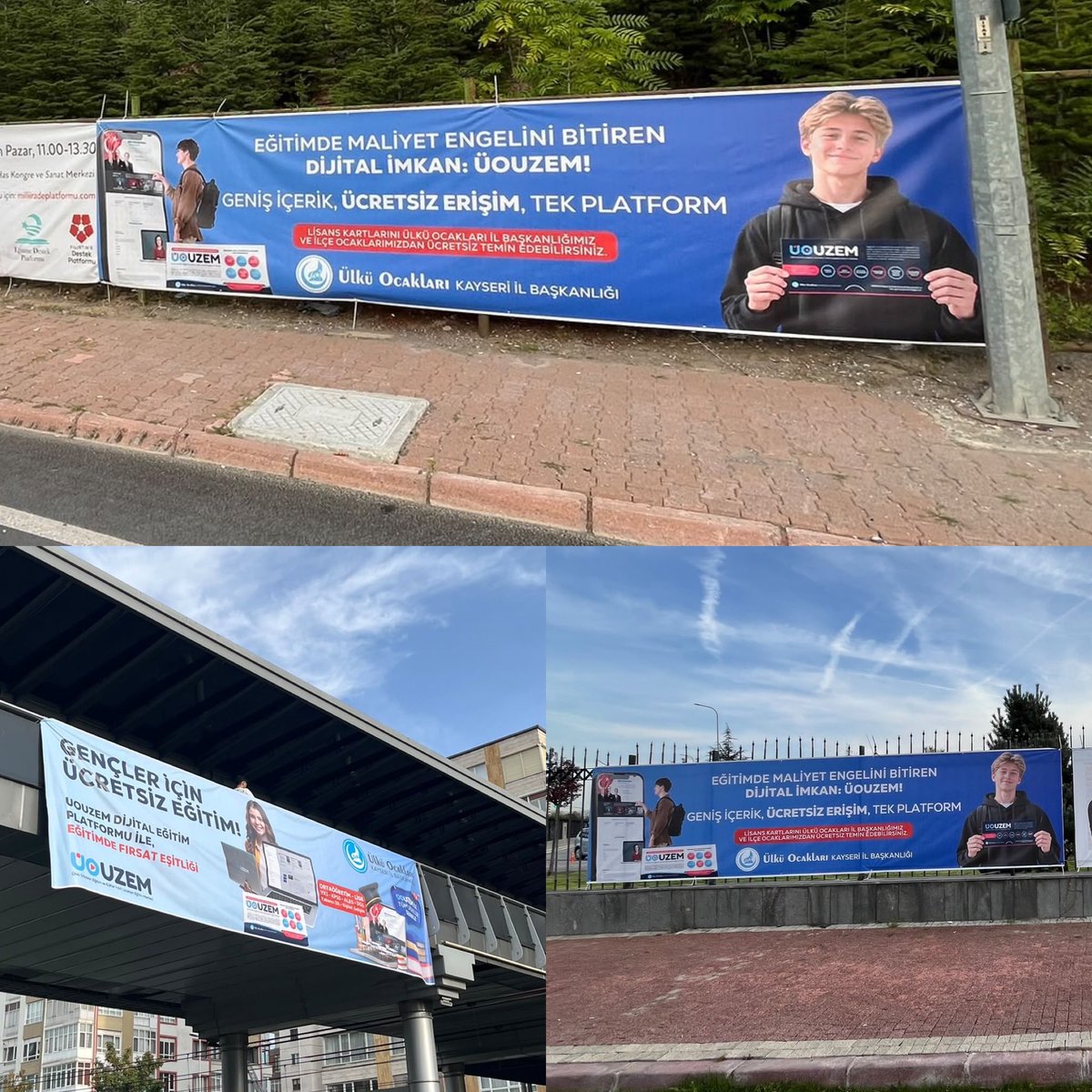 halityagmur's tweet photo. Kayseri’nin en işlek noktalarında, en görünür alanlarında ÜOUZEM var!

Eğitimde fırsat eşitliğini büyütmek, gençlerimize kaliteli ve ücretsiz eğitim imkânı sunmak için ÜOUZEM’i şehrimizin dört bir yanına taşıyoruz.

📚 UZEM her yerde, başarıya giden yolda Türk gençliğinin yanında!

@ayyildirim1 
@Ulku_Ocaklari