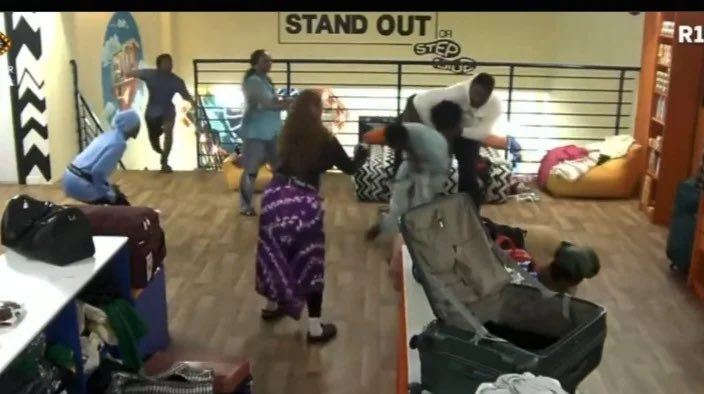 CableLifestyle's tweet photo. VIDEO: Chaos in BBNaija house as Keivo, Tram trade blows over shirt

Chaos erupted in the Big Brother Naija (BBNaija) ‘Show Ya Sef’ house on Monday night when a heated argument between Keivo and Tram turned violent.

The trouble began when Tram accused Keivo of stealing a black shirt. Keivo denied taking the shirt, explaining that he owned a similar one. He also voiced frustration at the situation, insisting he refused to be tagged “a thief”.
https://t.co/P9KbWvy6NF