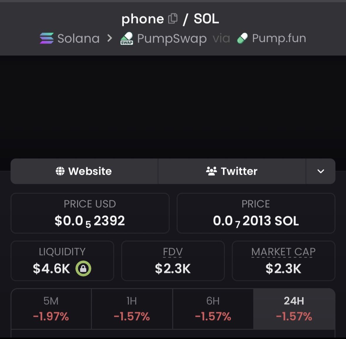 EarlyChad_'s tweet photo. $phone — $2.3K 🚀📈

CA: 9JkjnA4zZaKrEB79qarLDJkyMuRyCFwyru2TWNUzXMS3

Watching this one closely. 👀

#Solana #CryptoAlpha #Memecoin #Degen #bbvpicks4 https://t.co/b0pVpr8Mkq