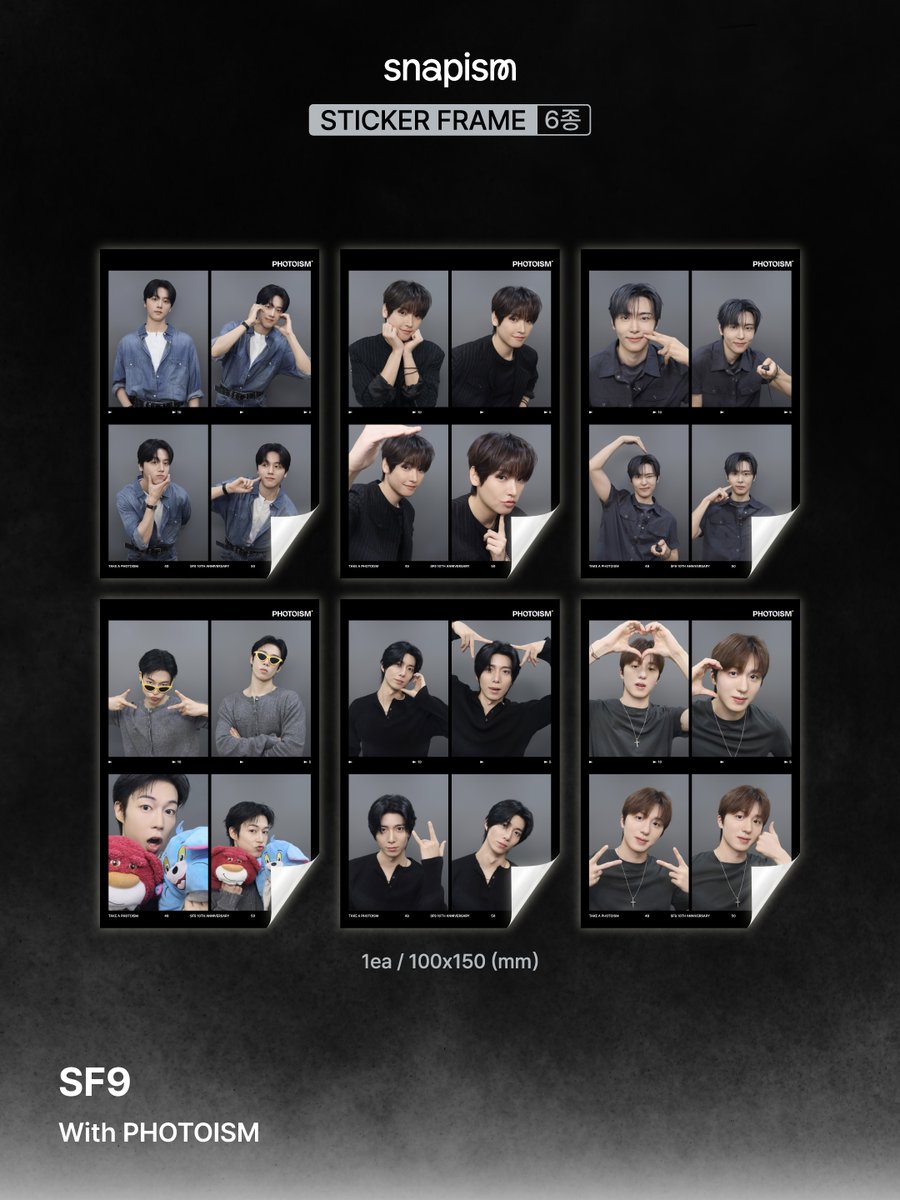photoism_kr's tweet photo. PHOTOISM X SF9
ARTIST FRAME &amp; snapism OPEN !

10년째 롱런하는 안정형 그룹 SF9 🖤

포토이즘과 스내피즘에서 SF9과 함께
소중한 추억을 남겨보세요 📸

📅 26.10.01 – 26.10.31

ONLY IN PHOTOISM https://t.co/ORnVXJGHPQ