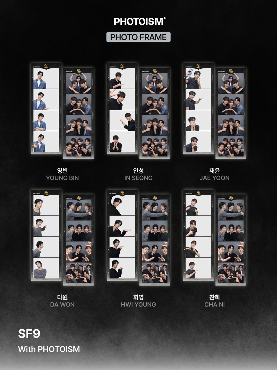 photoism_kr's tweet photo. PHOTOISM X SF9
ARTIST FRAME &amp; snapism OPEN !

10년째 롱런하는 안정형 그룹 SF9 🖤

포토이즘과 스내피즘에서 SF9과 함께
소중한 추억을 남겨보세요 📸

📅 26.10.01 – 26.10.31

ONLY IN PHOTOISM https://t.co/ORnVXJGHPQ