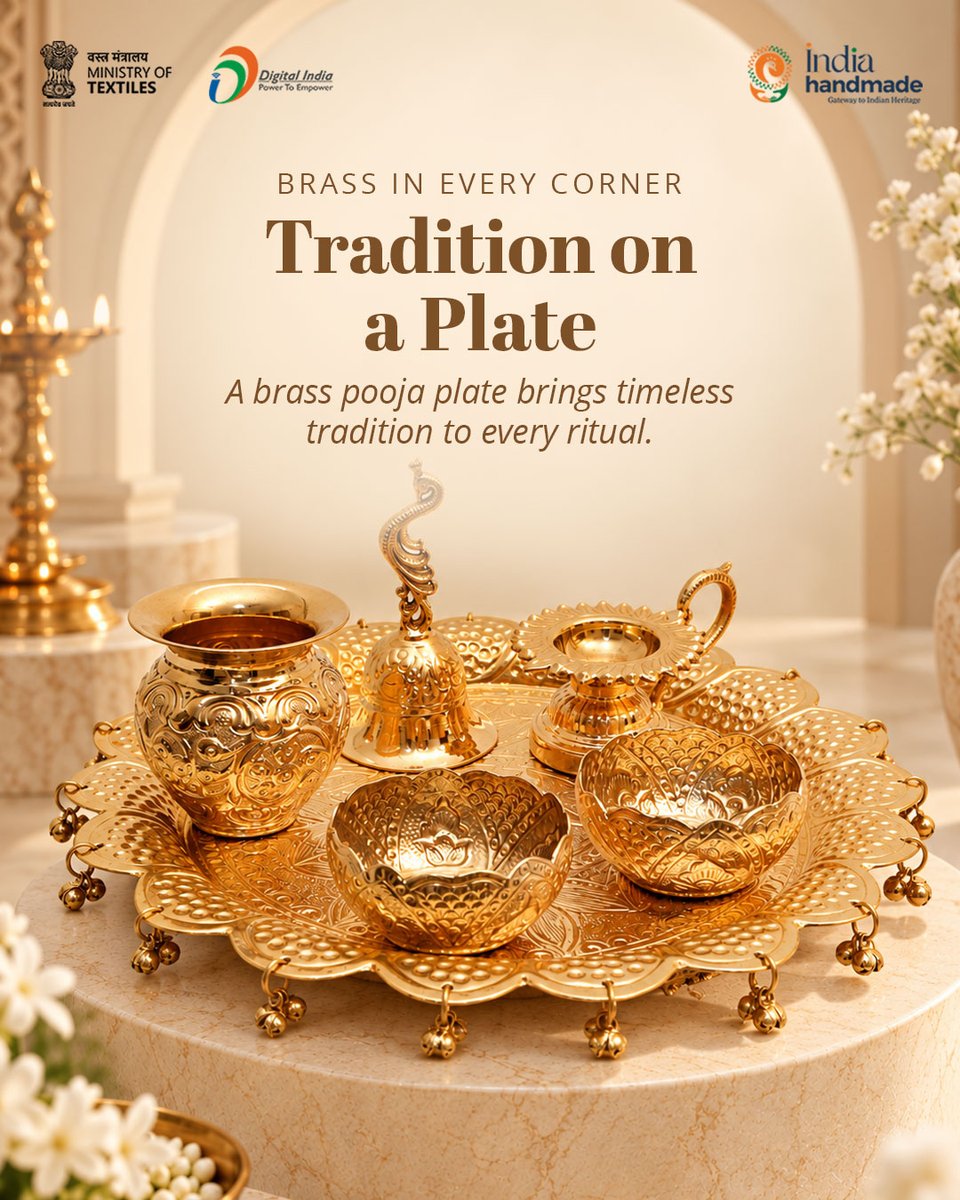 Indiahandmade_'s tweet photo. Bring tradition to your pooja rituals with the timeless charm of brass. πͺβ¨ A handcrafted brass pooja plate adds beauty & purpose to every prayer while celebrating Indian craftsmanship. πΌ Shop handcrafted brassware at Indiahandmade!
#Indiahandmade #BrassPoojaPlate #Handcrafted https://t.co/fss97VZzBS