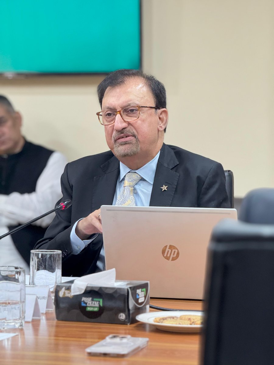 ACDC_ISSI's tweet photo. ACDC–ISSI Update | Seminar
Air Commodore (R) Khalid Banuri noted that in a nuclear environment, hybrid pressure increasingly operates through sustained reputational and information warfare, making strategic restraint and clear-headed diplomacy essential.
#StrategicNarrative #ISSI https://t.co/BRKjulfpYr