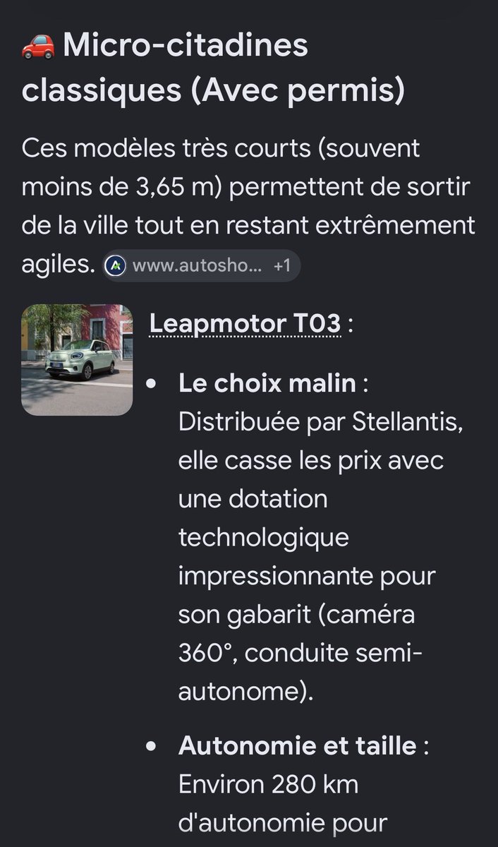 TBurdigala's tweet photo. @Pax24 @SadiAriels Si ta compris pourquoi tu proposes et compare encore des micro citadine à la place de vrai compact genre B03X  dans ta marque favorite? T’es un bot ou un troll rassure moi tu me met le doute 🤣✌️.
Et tiens pour ton info en PJ. https://t.co/5tsF8UAcXL