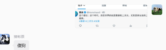 Humehaodi's tweet photo. 朋友得知我在发x，说我是傻狗 https://t.co/8IDIe12xNR