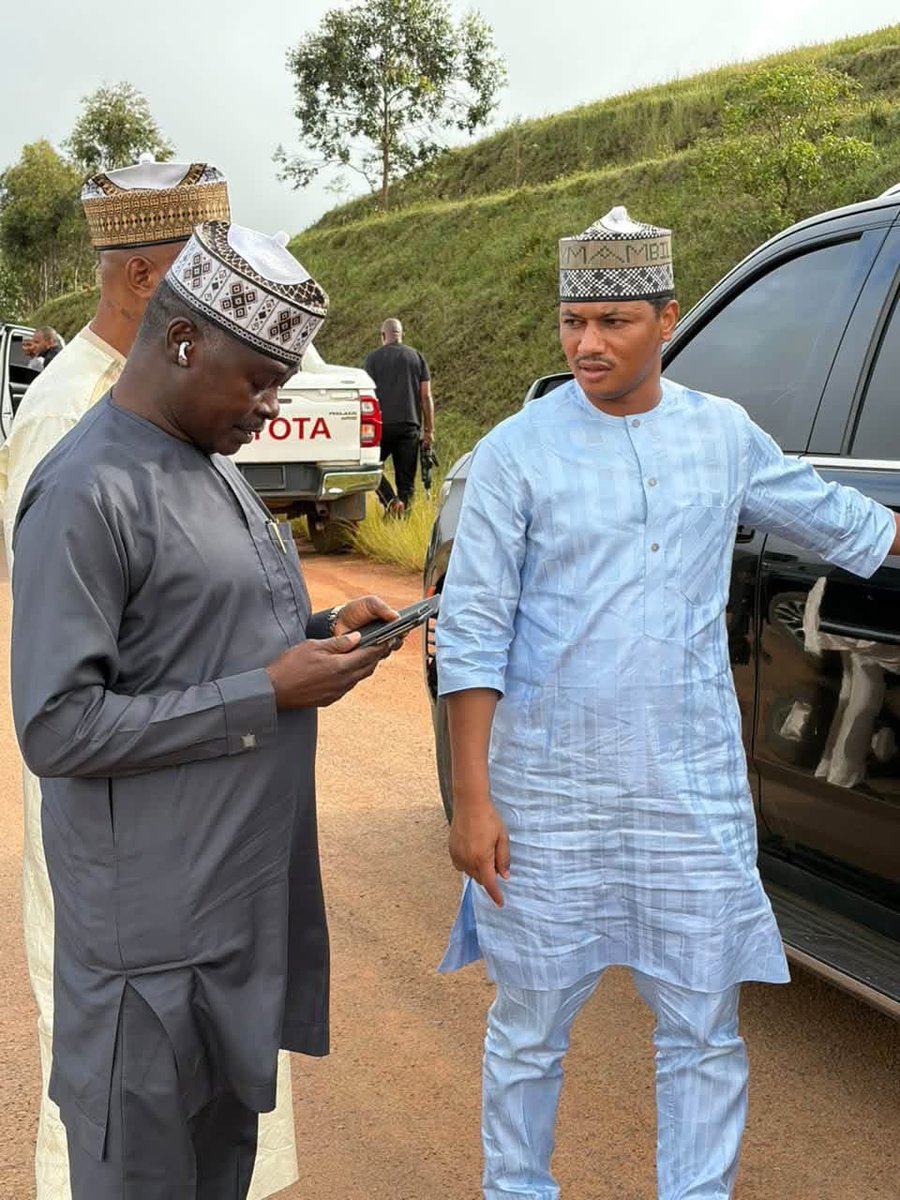 GS_ARDO's tweet photo. My leader and benefactor Alh. @Abdulrahmanleme, alongside Justice Umar Bangari, visited the Mambilla Plateau to pay condolences to His Royal Highness Dr. Audu Baju over the passing of his wife. They also stopped by Mbamnga to assess the impact of the recent crisis, stand in solidarity with the affected communities, and support ongoing efforts toward lasting peace.