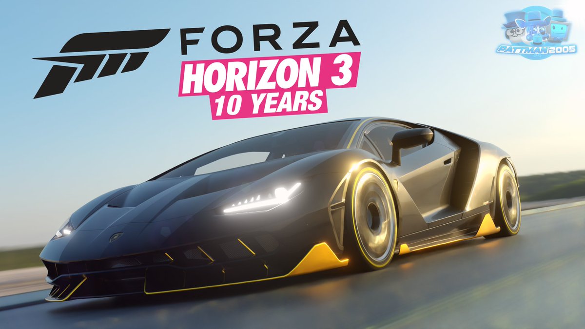 Pattman2005's tweet photo. Forza Horizon 3 10 Year Anniversary! (FH/Cars/Blender)

#forza #forzahorizon #cars #blender #render #art https://t.co/ICGGQKNv56