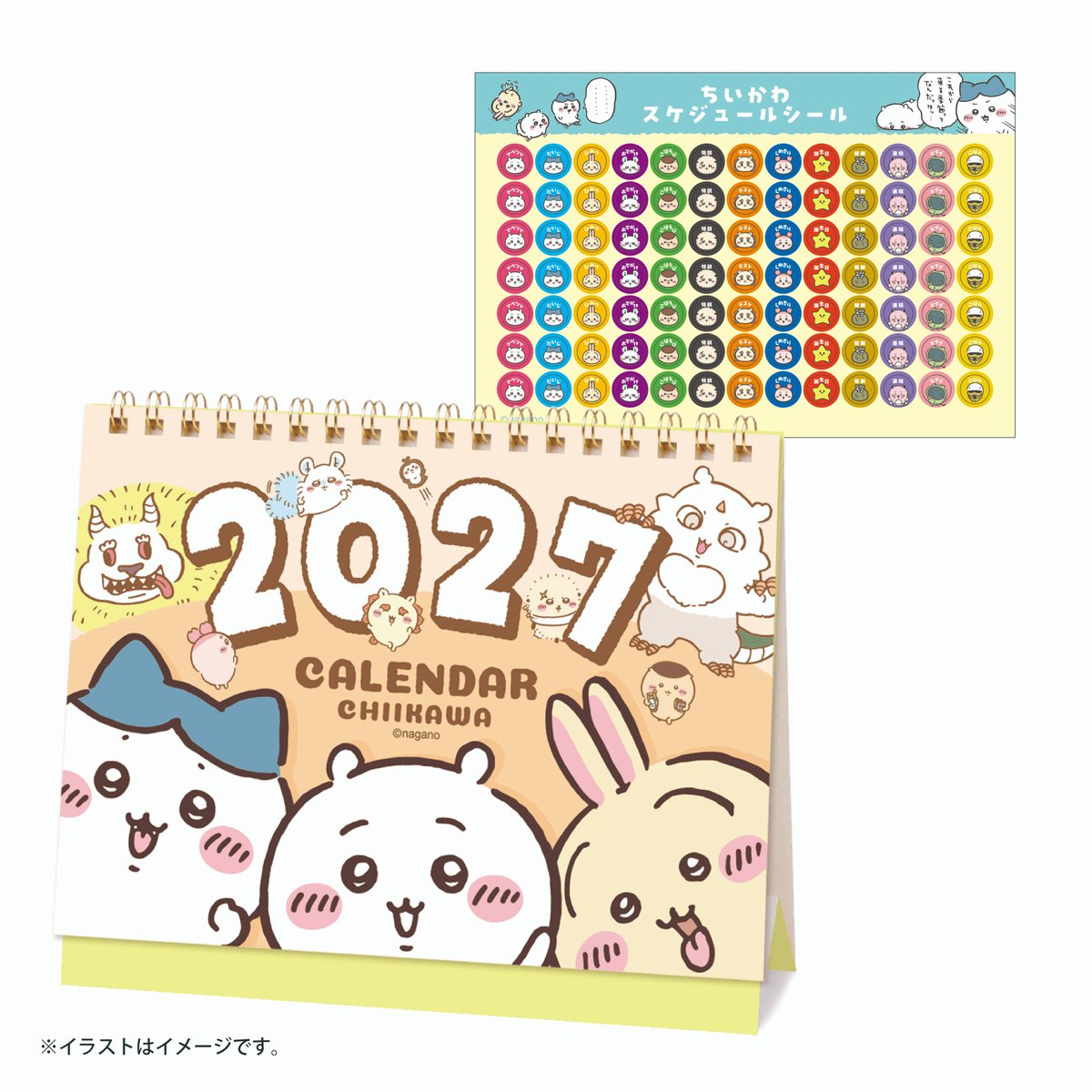 chiikawa_kouhou's tweet photo. ＼新商品／

『2027年1月始まり卓上カレンダー(ミニシール付き)』

10月9日(金)より
ちいかわらんど、ちいかわマーケット ほかにて順次発売🙌
発売日の詳細、お取り扱いは下記ページをご確認ください。
https://t.co/8xTguzAzZT

#ちいかわ https://t.co/6tYAwlnUCU