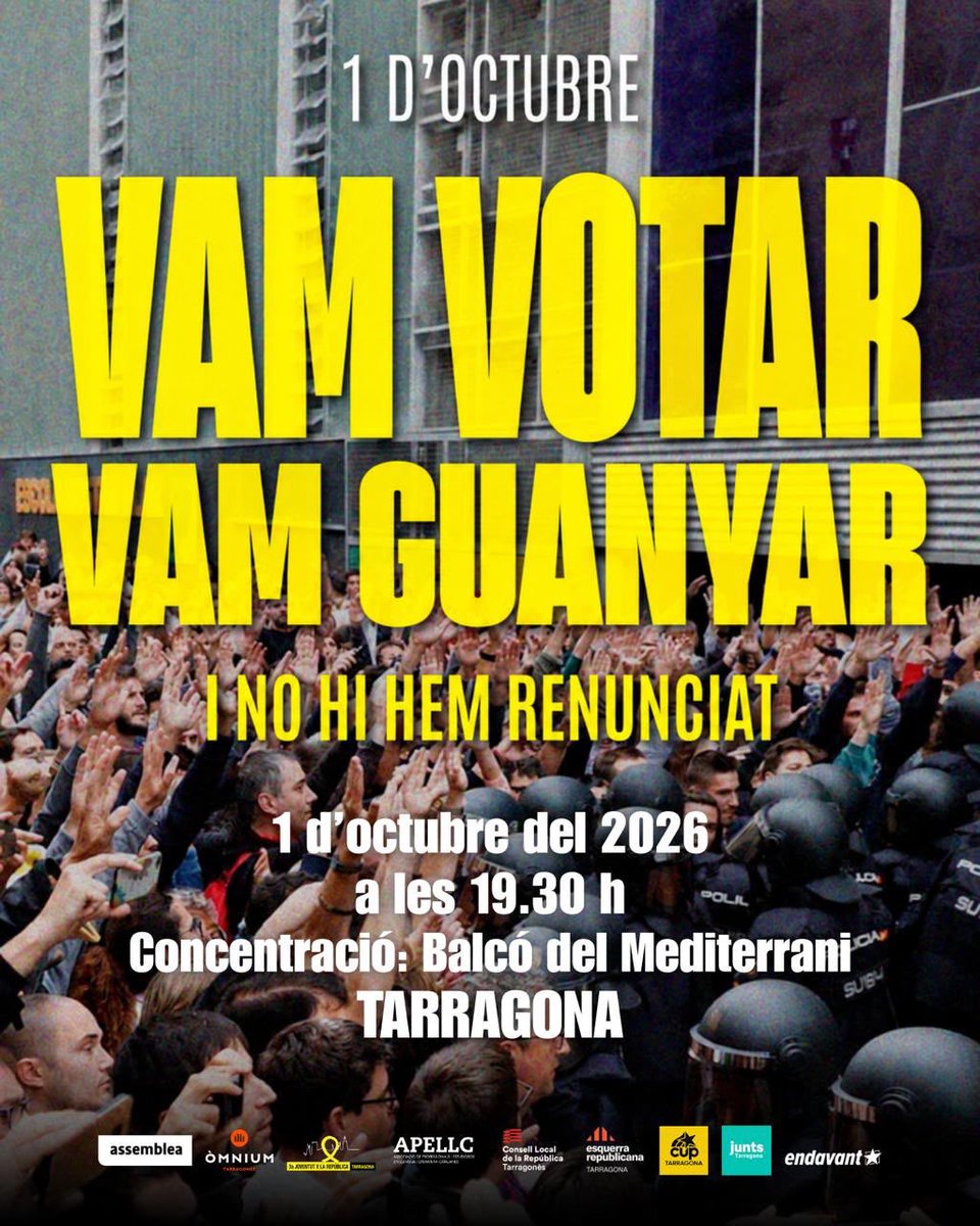pauricoma's tweet photo. Veure les sigles d’entitats i partits independentistes convocant de la mà m’omple d’esperança. Aquest és l’únic camí. La data no ha de ser només una commemoració sinó l’impuls. https://t.co/e0TMDxkGhT