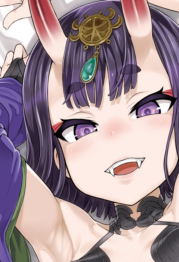 ShutenRP's tweet photo. ⸺ Lewd and smut focused account of Shuten Douji from Fate series.

⸺ Mainly roleplay over DMs.

⸺ DMs open for everyone.

⸺ Kinks and limits over DM. https://t.co/eplIn5W6me