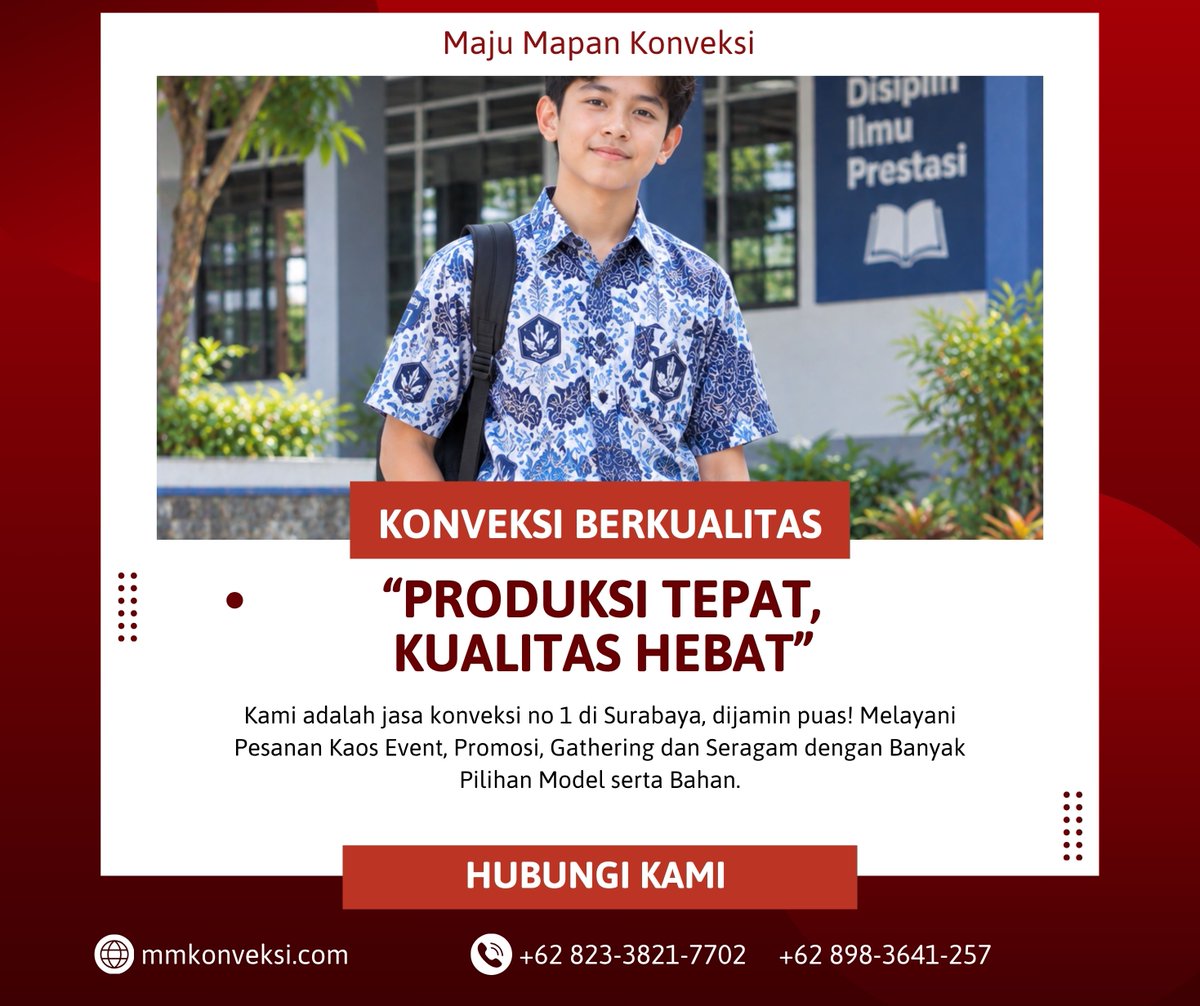 01Fanzah's tweet photo. Harga Spesial Konveksi Custom Seragam Sekolah di Kabupaten Muara Enim HP/WA 0823-3821-7702
konveksi kemeja linen, konveksi peplum blouse, konveksi ruffle blouse, konveksi off-shoulder blouse, konveksi wrap blouse
#kemejalinen #peplumblouse #ruffleblouse #offshoulderblouse https://t.co/9LGbcj4aij