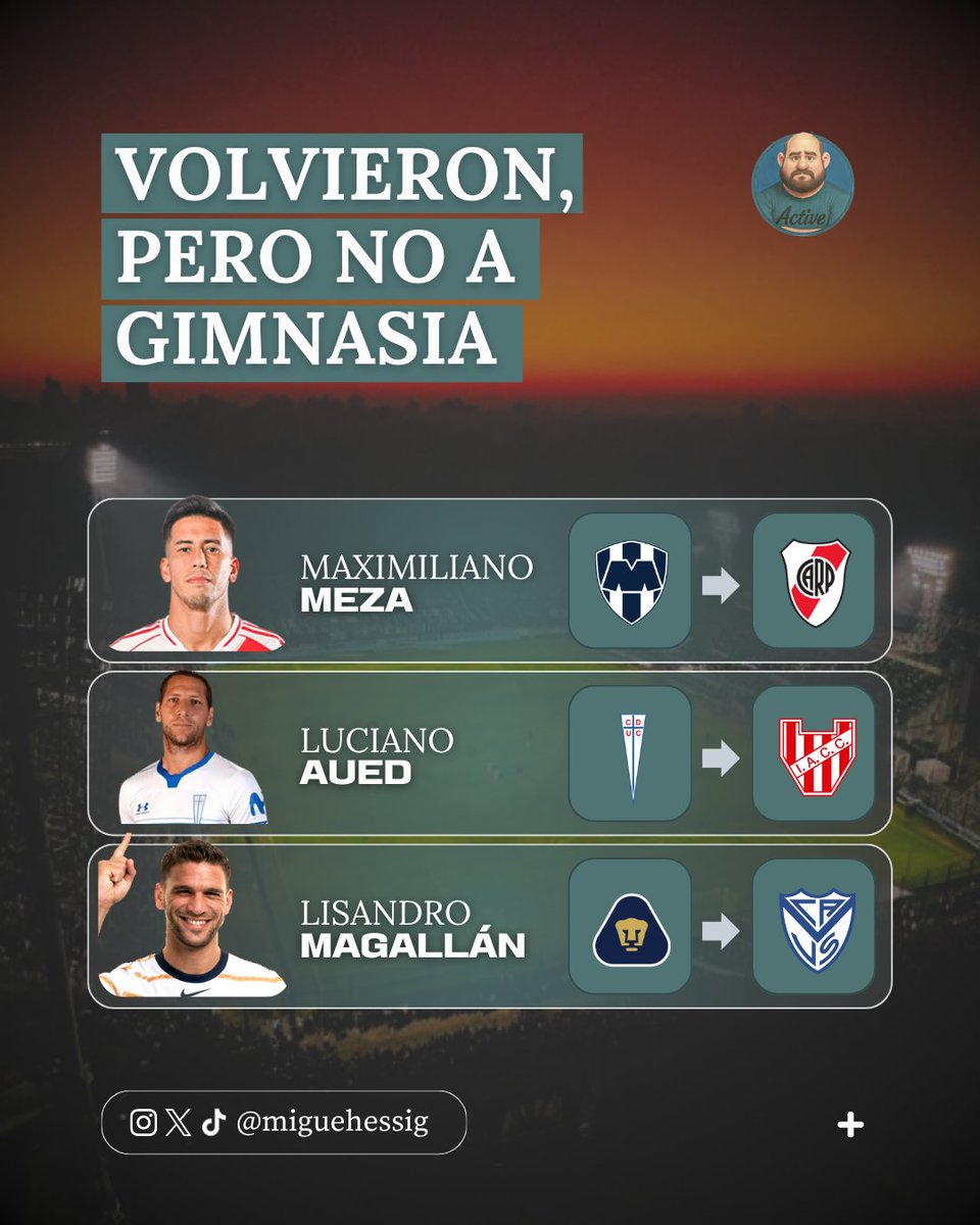 miguehessig's tweet photo. 🐺🤦🏽‍♂️ VOLVIERON, PERO NO A GIMNASIA

Son surgidos de las inferiores, jugaron algunos partidos en primera y tras una breve escala por otros clubes del fútbol argentino emigraron hacia el exterior. Pasaron los años, regresaron al país, pero no al Lobo.

#CGE #GELP #DaleLobo https://t.co/CSTh074cvH