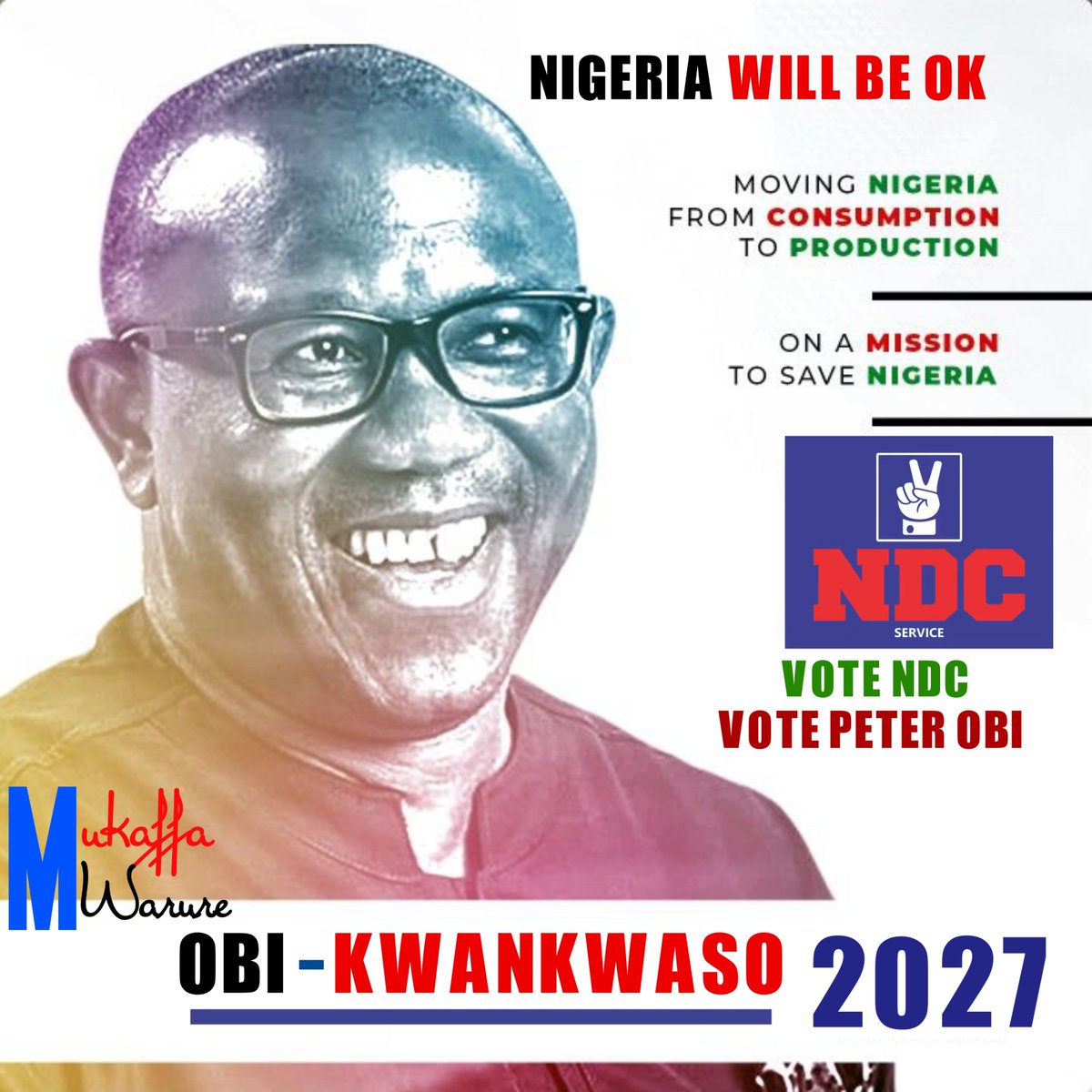 MukaffaSalisu's tweet photo. Peter Obi represents the New 9ja many young Nigerians aspire to see

We are not interested in politics of tribe region religion We want a Nigeria where citizens can live with dignity, security, opportunity, a united nd prosperous nation where the welfare of the people comes first https://t.co/pZmEsavogK