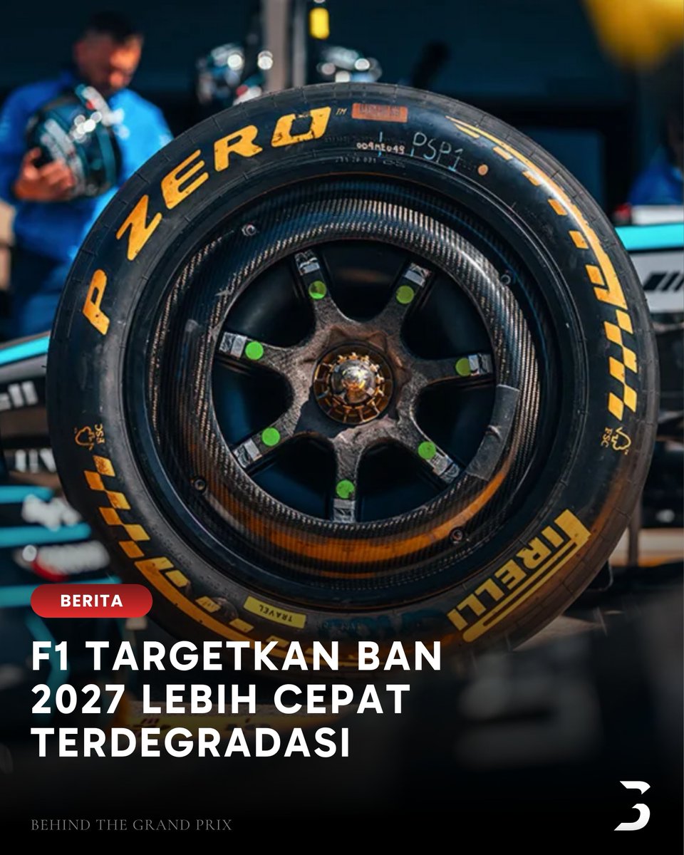 BehindTheGP's tweet photo. F1 dan Pirelli ingin membuat ban 2027 dengan tingkat degradasi yang lebih tinggi agar strategi satu pit stop tidak terlalu dominan dan balapan menjadi lebih bervariasi. 

Dari 15 balapan sejauh ini, sembilan di antaranya mayoritas pembalap, termasuk pemenang grand prix, menggunakan strategi satu pit stop. Ban 2026 sendiri dikembangkan sebelum mobil 2026 ada, sehingga Pirelli harus mengandalkan simulasi tim yang memiliki perbedaan hingga 30% dalam perkiraan downforce. 

Untuk ban 2027, Pirelli dapat melakukan pengujian menggunakan mobil dan unit tenaga 2026 yang sebenarnya, sehingga pengembangannya lebih akurat. 

Pirelli kini mengembangkan struktur ban untuk menghasilkan lebih banyak panas dan degradasi termal, baik pada ban depan maupun belakang. Tujuannya adalah membuat ban lebih cepat kehilangan performa sehingga strategi dua pit stop atau lebih dapat kembali menjadi pilihan yang lebih relevan. 

Pengujian ban 2027 masih berlanjut, termasuk pengujian ban basah di Magny-Cours pada pertengahan Oktober.