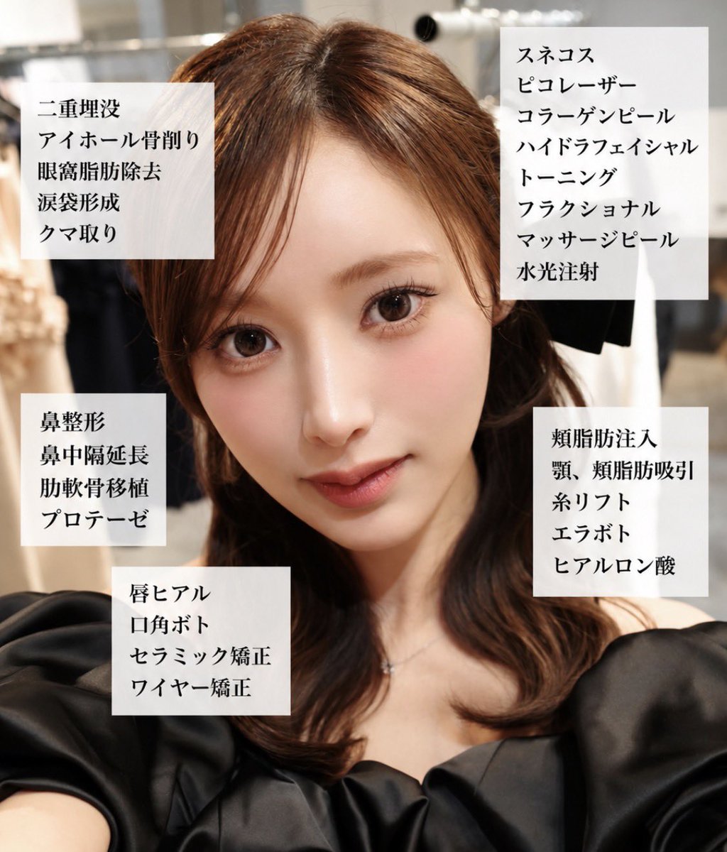 mtgjdpa's tweet photo. キャバ嬢の整形レシピで目は全切開＋目頭切開＋タレ目形成やって鼻は鼻骨骨切り＋小鼻縮小＋鼻中隔延長して皆んな似たり寄ったりの整形してるのに、人によってナチュラルに仕上がったり不自然に仕上がったりするのってオーダーの失敗なんだと思うよ。

ひびたんのバブみ化失敗とかまさにこれ。 https://t.co/GFD1b4T01c