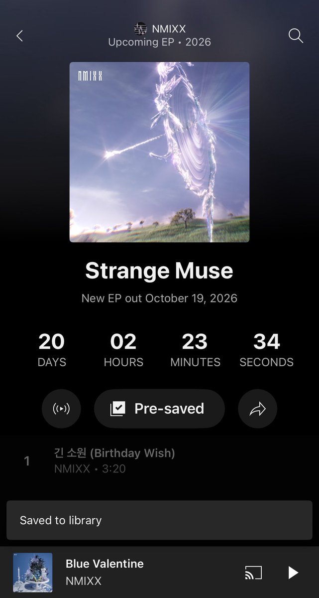 NMIXXupdates's tweet photo. NSWERS don’t forget to pre-save NMIXX’s new upcoming EP “Strange Muse” on YouTube Music!! https://t.co/FEmuMtoOuZ