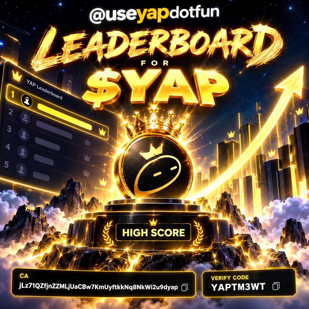iSeeThepump's tweet photo. Join  @useyapdotfun  hold 50k $YAP and earn to post about it. 

Im joining the @useyapdotfun leaderboard for $YAP

CA - jLz71QZfjnZZMLjUaCBw7KmUyftkkNq8NkWi2u9dyap

Verify code - YAPZLS34 https://t.co/RyPOevaU7g