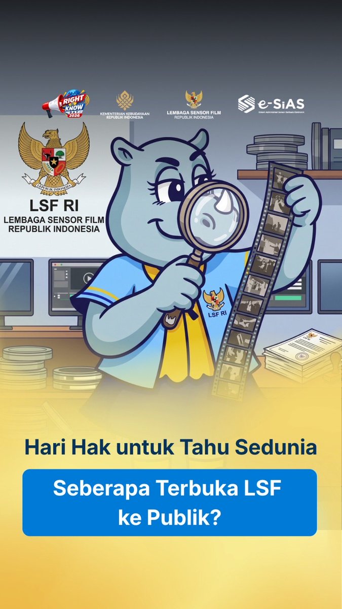 lsf_ri's tweet photo. Mari jadikan hak untuk tahu sebagai langkah bijak dalam memilih tontonan yang sesuai, demi terwujudnya budaya menonton yang cerdas dan bertanggung jawab.
#RightToKnowDay2026 #RTKD2026 #HakUntukTahu #KeterbukaanInformasi #InformasiTerbukaPublikBerdaya https://t.co/mnGlCFwbYk