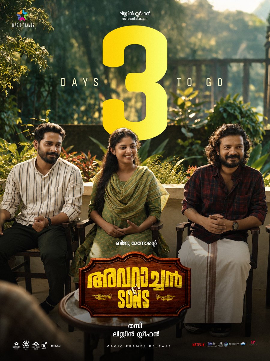 APIfilms's tweet photo. 3 Days To Go! 😂🔥
The countdown gets more exciting! 🎉
#AvaraachanAndSons in cinemas from October 2! 🎬🍿
#AvaraachanAndSons
#BijuMenon
#SreenathBhasi
#ListinStephen
#Ganapathi
#MagicFrames
#SanalDev
#ParvathyBabu https://t.co/K1sFIJmXKI