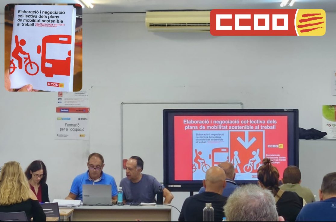 APuivecino's tweet photo. Èxit de participació a la jornada

“Elaboració i negociació col•lectiva dels Plans de Mobilitat Sostenible al Treball” a Terrassa

Organitzada  Per la Secretaria de Transicions Justes i Territori de @ccoocatalunya @ISTASF1M i la col•laboració de @ccoo_vocc_catc

Moltes Gràcies https://t.co/95eOkh4mx5