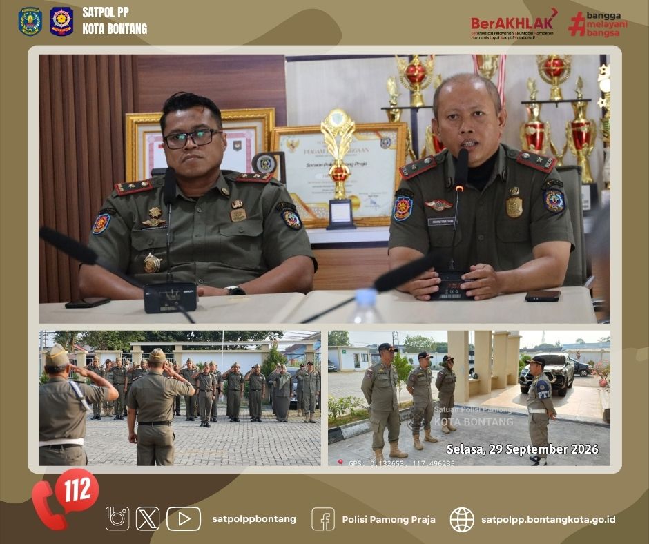 satpolppbontang's tweet photo. Salam Praja!        
Kegiatan Satpol PP Kota Bontang,        
Selasa, 29 September 2026.

@kemendagri
@ditpolpp_linmas
@kominfo_btg
@ppidbontang https://t.co/kmbFmU5efI