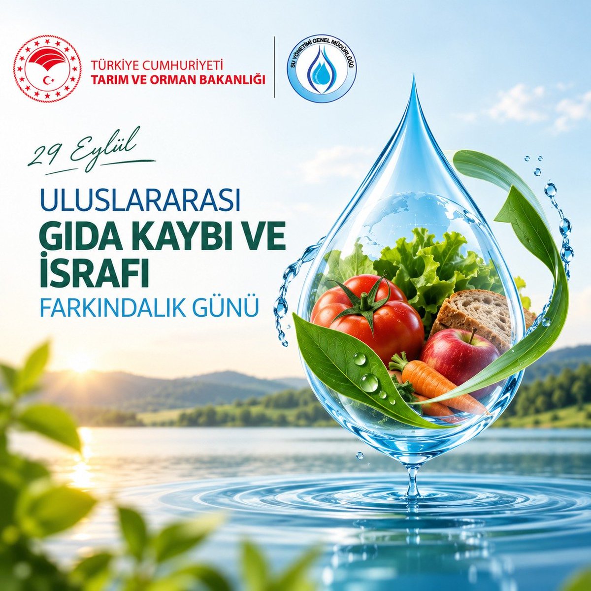 SuYonetimi's tweet photo. 💧 Gıdayı israf etmemek, suyu da korumaktır.
Her bir gıdanın üretiminde kullanılan suyu düşünerek gıda kaybı ve israfını azaltmak; su kaynaklarımızın korunmasına ve @suverimliligiTR'nin  artırılmasına katkı sağlar. @TCTarim @ibrahimyumakli https://t.co/ix0u0JKXDb