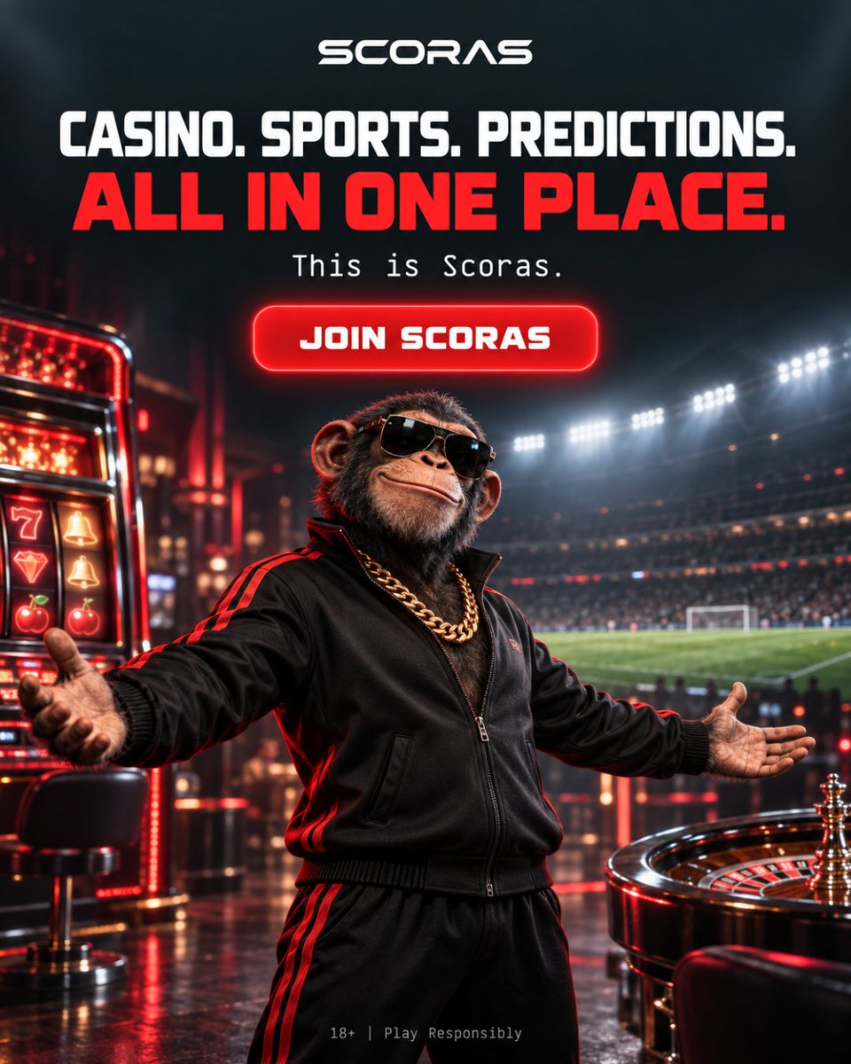 Scorasio's tweet photo. Casino. Sports. Predictions. 

All in one place.Scoras is where you spin the slots, take a seat at live tables, back your picks on the sportsbook and call YES or NO on real world events. 

Boosted odds, jackpots and a VIP program that rewards every level.

https://t.co/tyYPOafDaO https://t.co/jVvbICsiNB