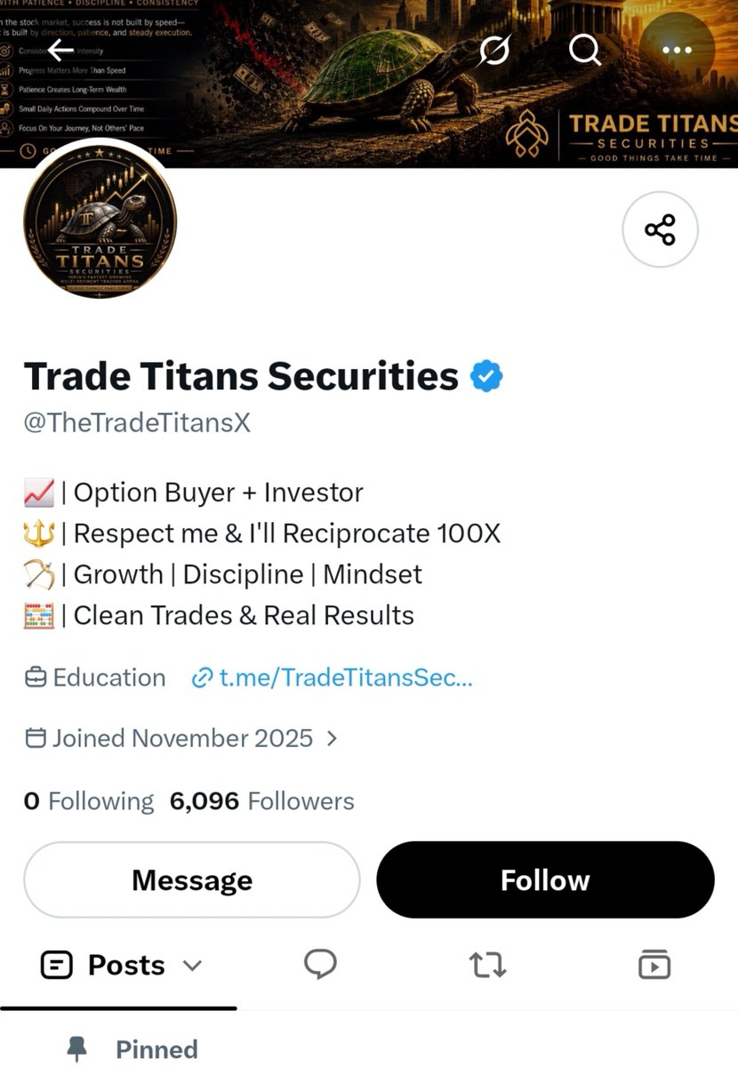 RohanChava23405's tweet photo. @SEBI_Awareness
🧵 1/4 | Trader Alert 🚨

A trading channel operating under the name Trade Titans Securities is facing allegations of sharing misleading or manipulated profit screenshots, potentially using AI, editing tools or cloned apps to attract attention and engagement. https://t.co/gKhfurH2ge
