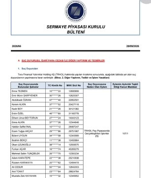 julhans03's tweet photo. SPK, #TRHOL hissesiyle ilgili yeni cezalar açıkladı. https://t.co/s88I1GejVc