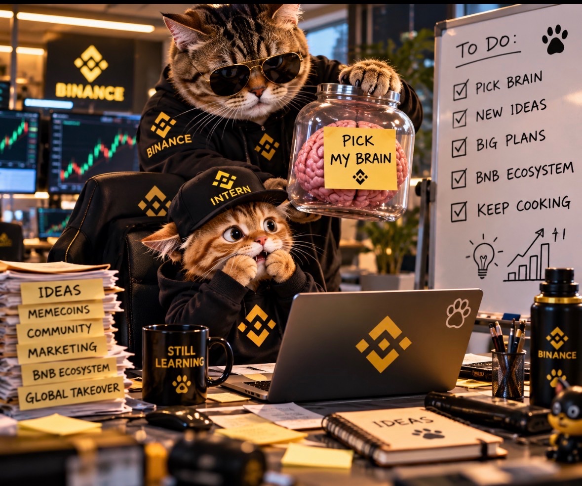 CTOBNBCAT_x's tweet photo. @Binance_intern Careful… he might find out what the intern’s been cooking. 👀🧠🐱 https://t.co/4WIM7Kltji