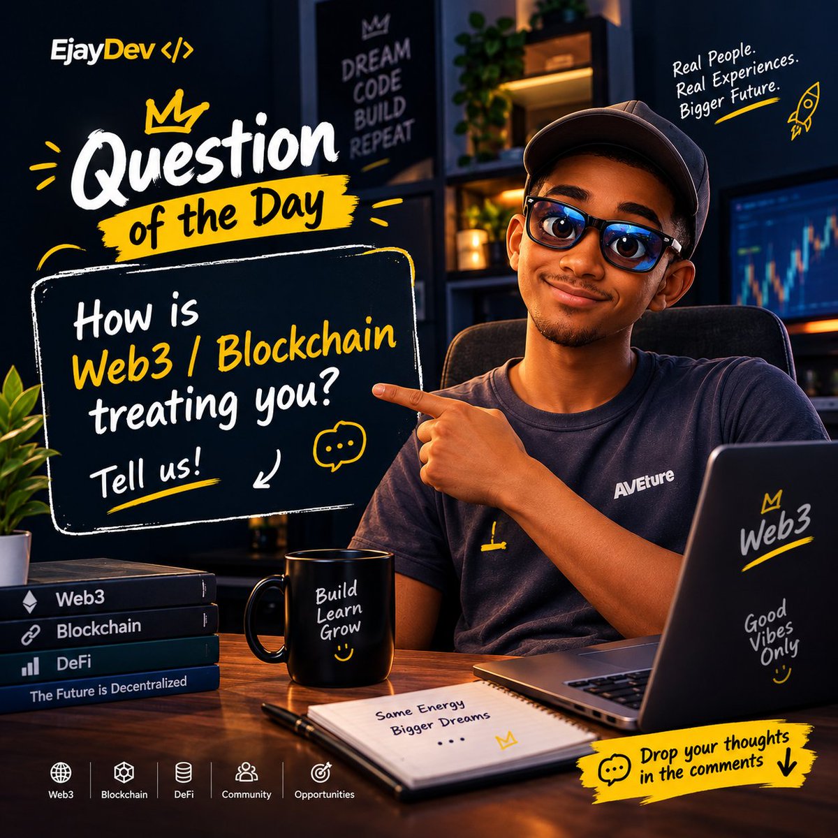 active_suport's tweet photo. GM CT / builders 

Its Tuesday

How is the week starting 
Alright so a quick one 
Question of the day 

- How is web3 / blockchain / tech treating you 
Tell us we are here to learn https://t.co/JnJwnbCtyd