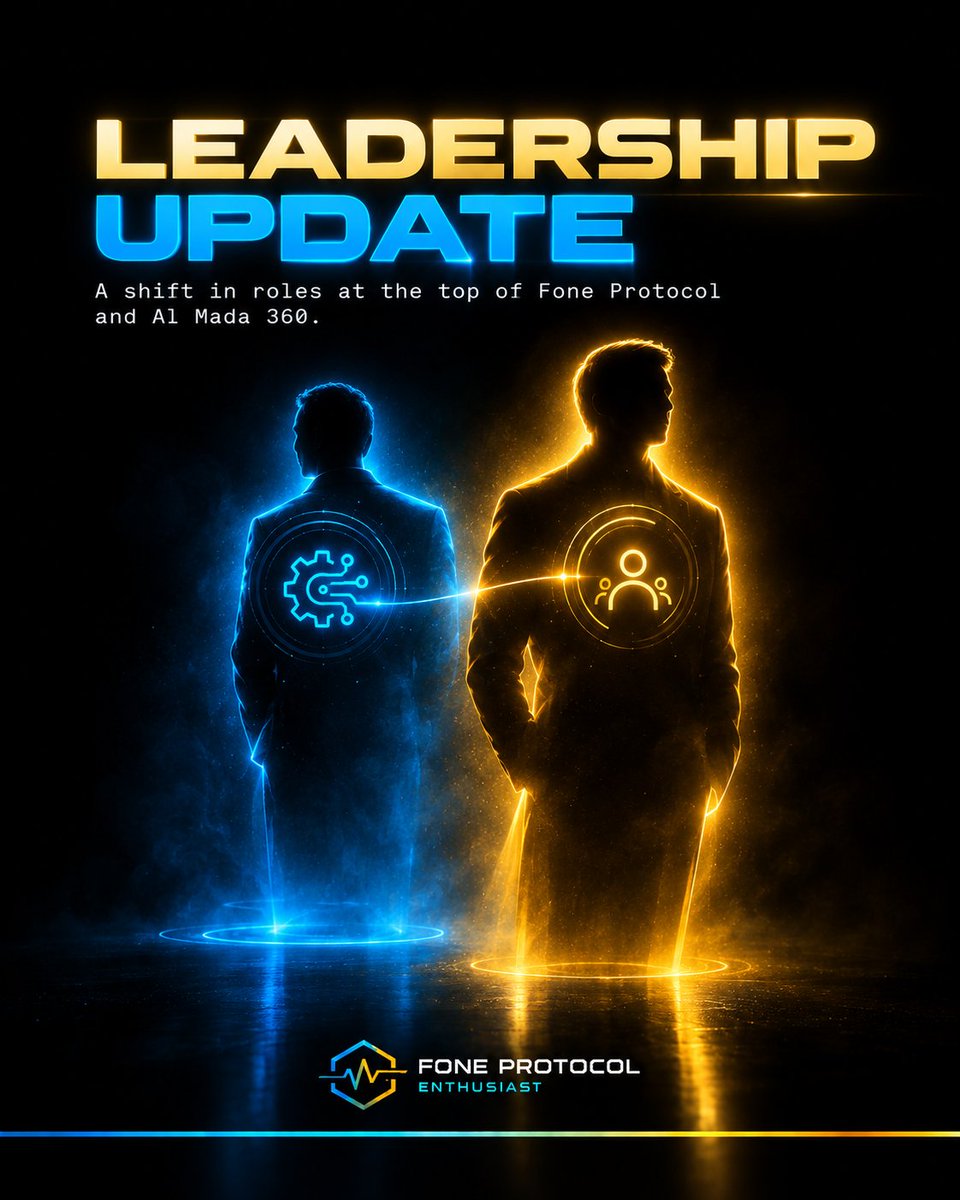 herruandrian's tweet photo. A major leadership update just came from Fone Protocol and Al Mada 360 Holding.

Ivan Likov is transitioning from CEO of Fone Protocol to CTO of Al Mada 360 Holding. #fone $fone #almada360 https://t.co/1fxVIdAnuB