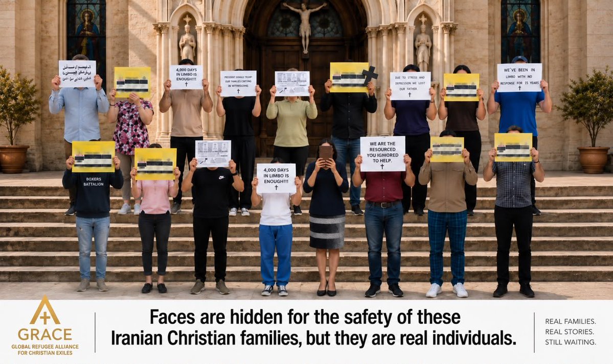GRACERefug's tweet photo. @StateDept While addressing security, please don’t forget the victims of Iran's regime: 7 persecuted Iranian Christian refugee families stranded in Malaysia for 11+ yrs (4000+ days) due to U.S. policy deadlocks. They need clearance &amp; protection! 🕊️🇺🇸 #GRACE

https://t.co/B6wcVntThG https://t.co/M4qBpr57ys