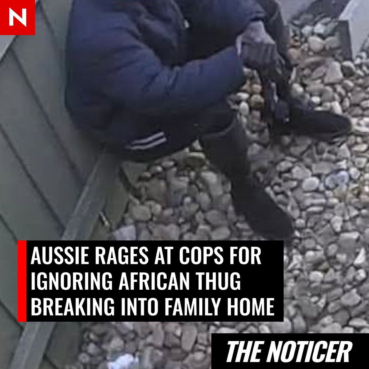 NoticerNews's tweet photo. A fed-up Melbourne man has unleashed at "absolutely disgraceful" Victoria Police for failing to turn up despite repeated calls about an African thug trying to break his mother's door down.

"What are people supposed to do in a situation like this when police don't come?" https://t.co/DtPfidkJHx