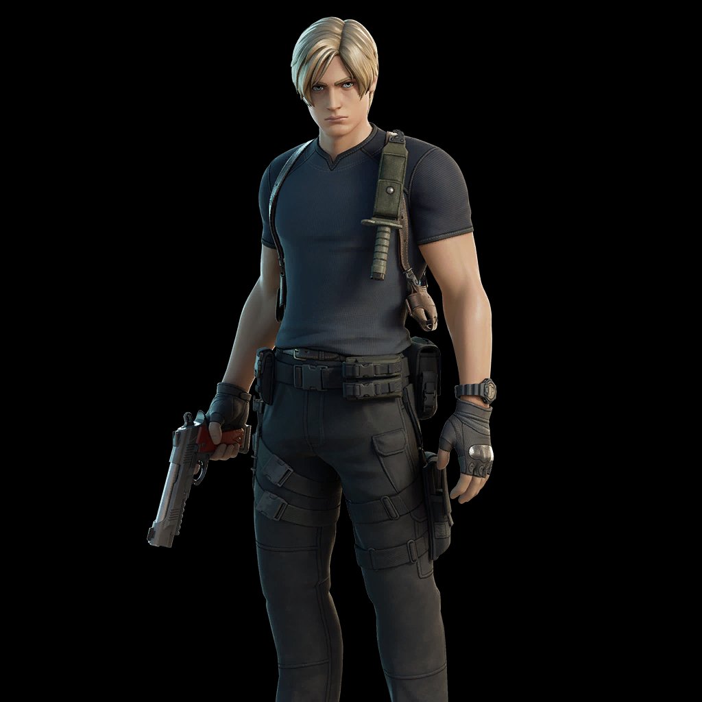 styleseeker67's tweet photo. Day #1 of asking Fortnite to add Leon’s iconic jacket as a style for his skin!

-his skin is based on Resident Evil 4, and it’s crazy that they didn’t include one of the most iconic parts of that game and of Leon’s character
@Fortnite @FortniteStatus @capcom_official @JustTeddii https://t.co/hlemxSf1OP