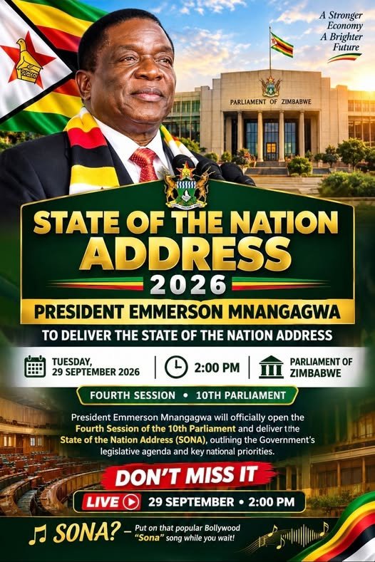 BrandZim263's tweet photo. 🇿🇼 SONA 2026: A moment for the nation to take stock of progress made, challenges facing the country and the priorities ahead. https://t.co/6rnisS3Npu